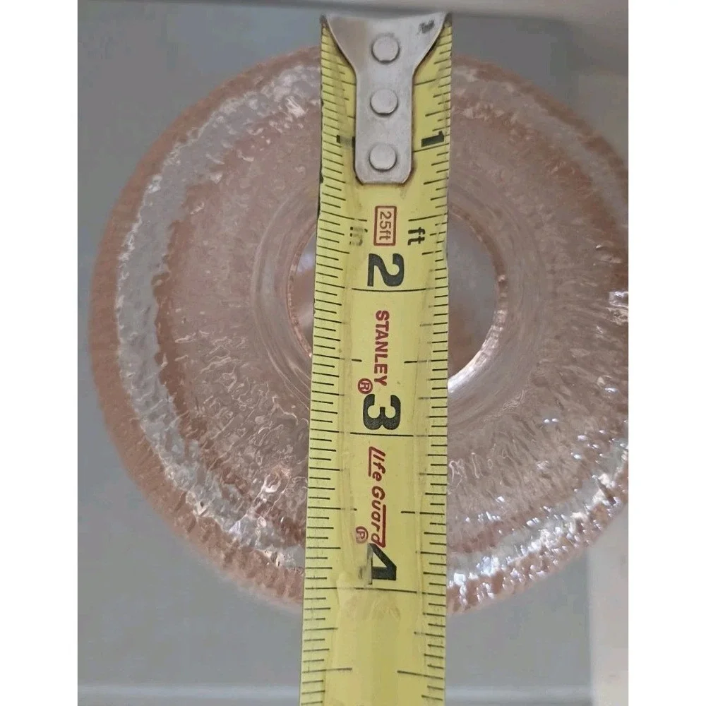 VTG A Tiara Exclusive Pink Glass Fairy Lamp Mushroom Accent Light Cottagecore